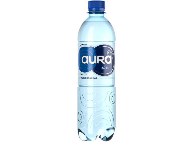 Вода AURA газированная, 0,5 л.